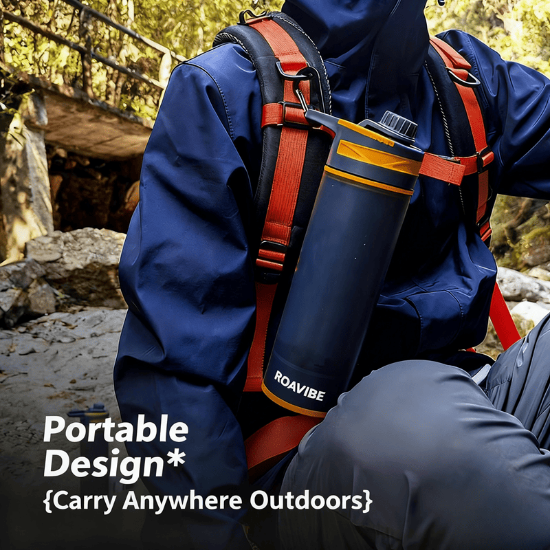 ROAVIBE Outdoor Portable Water Filter Bottle | 0.01 Micron Filtration