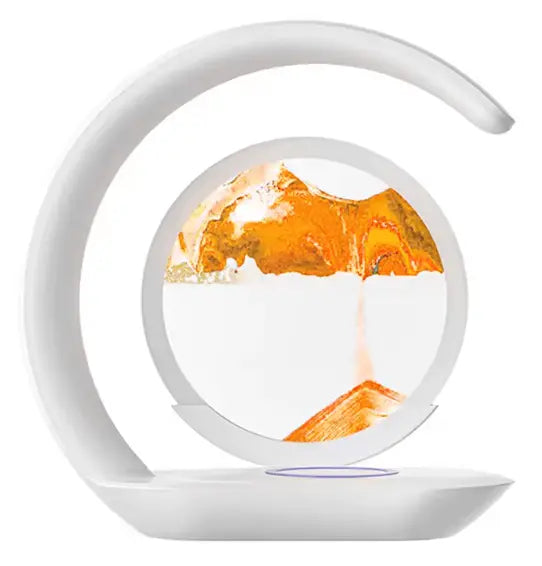 AuraFlow: Moving Sand Art & 15W Wireless Charging Lamp