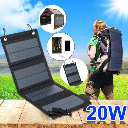 Portable Solar Charger - Foldable Waterproof Solar Panel