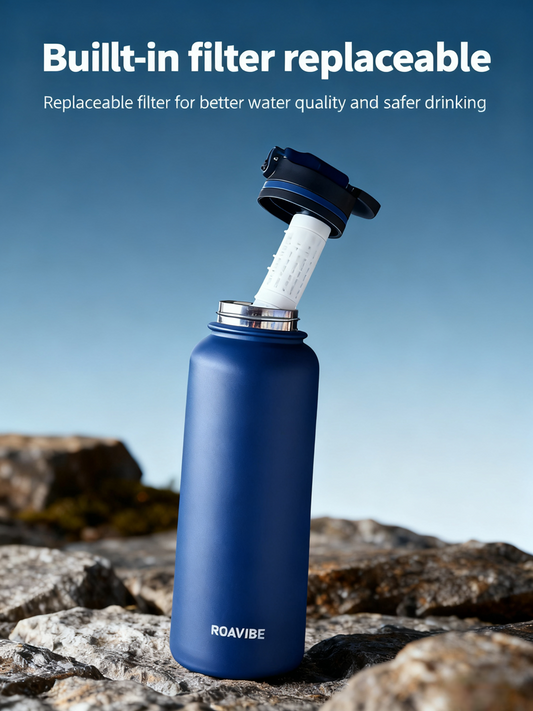 ROAVIBE Insulated Filter Water Bottle - 0.01 Micron Accuracy