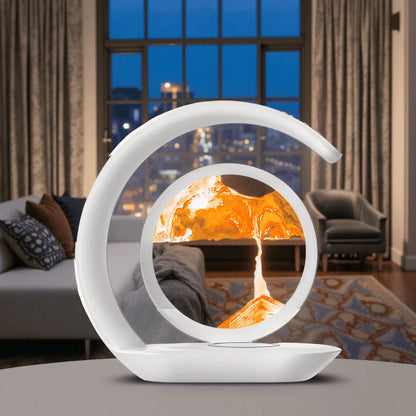 AuraFlow: Moving Sand Art & 15W Wireless Charging Lamp