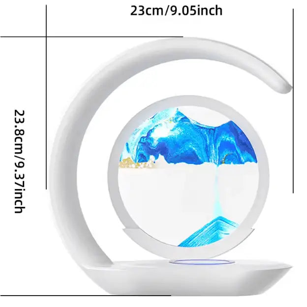 AuraFlow: Moving Sand Art & 15W Wireless Charging Lamp