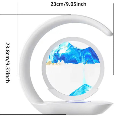 AuraFlow: Moving Sand Art & 15W Wireless Charging Lamp