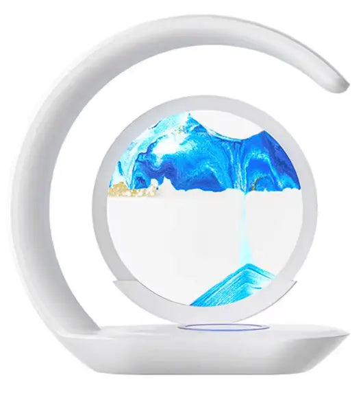 AuraFlow: Moving Sand Art & 15W Wireless Charging Lamp